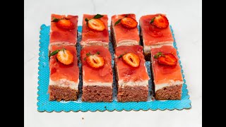 Strawberry Mousse Dessert Slice