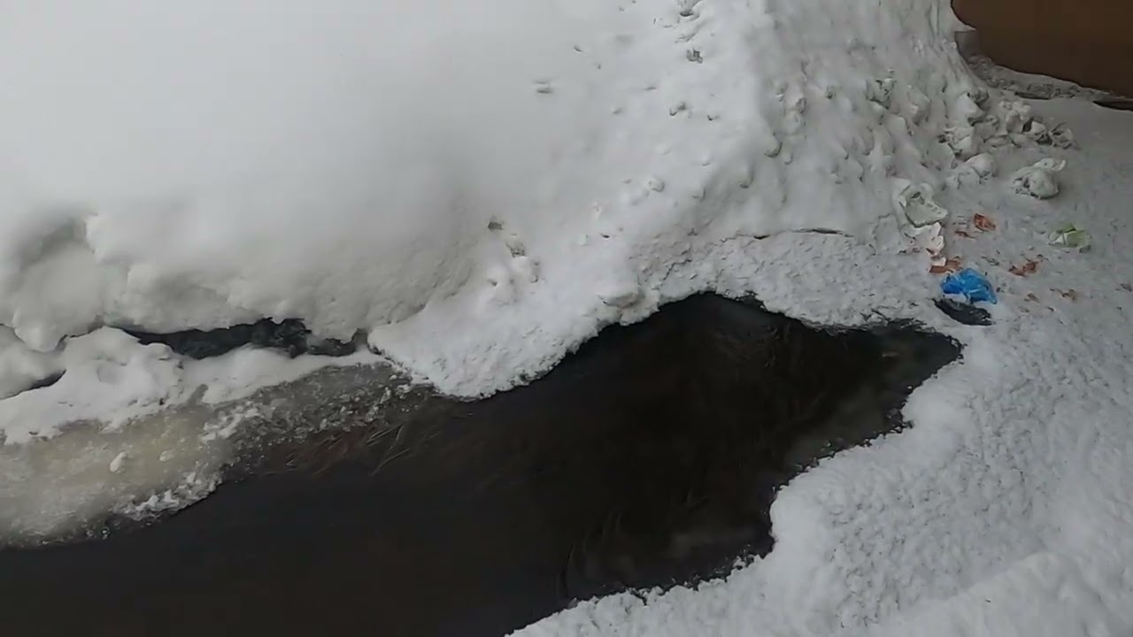 Gällivare Kommun släpper ut stinkande  avloppsvatten vid Lasarettetsbron !