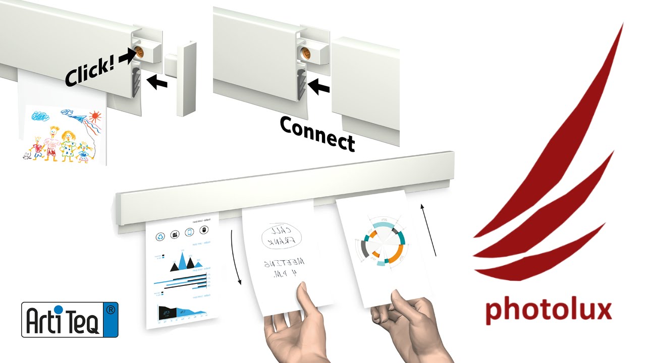 ARTITEQ Info Rail | Galerieschiene für die Wand | Photolux