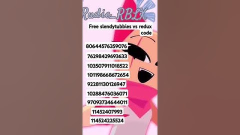 FREE SLENDYTUBBIES VS REDUX CODE IDS FOR FREE