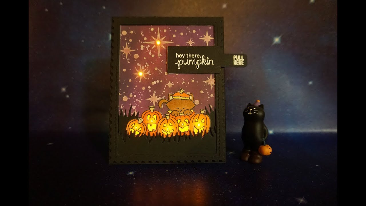 How to make Light Up Newton's Halloween Card