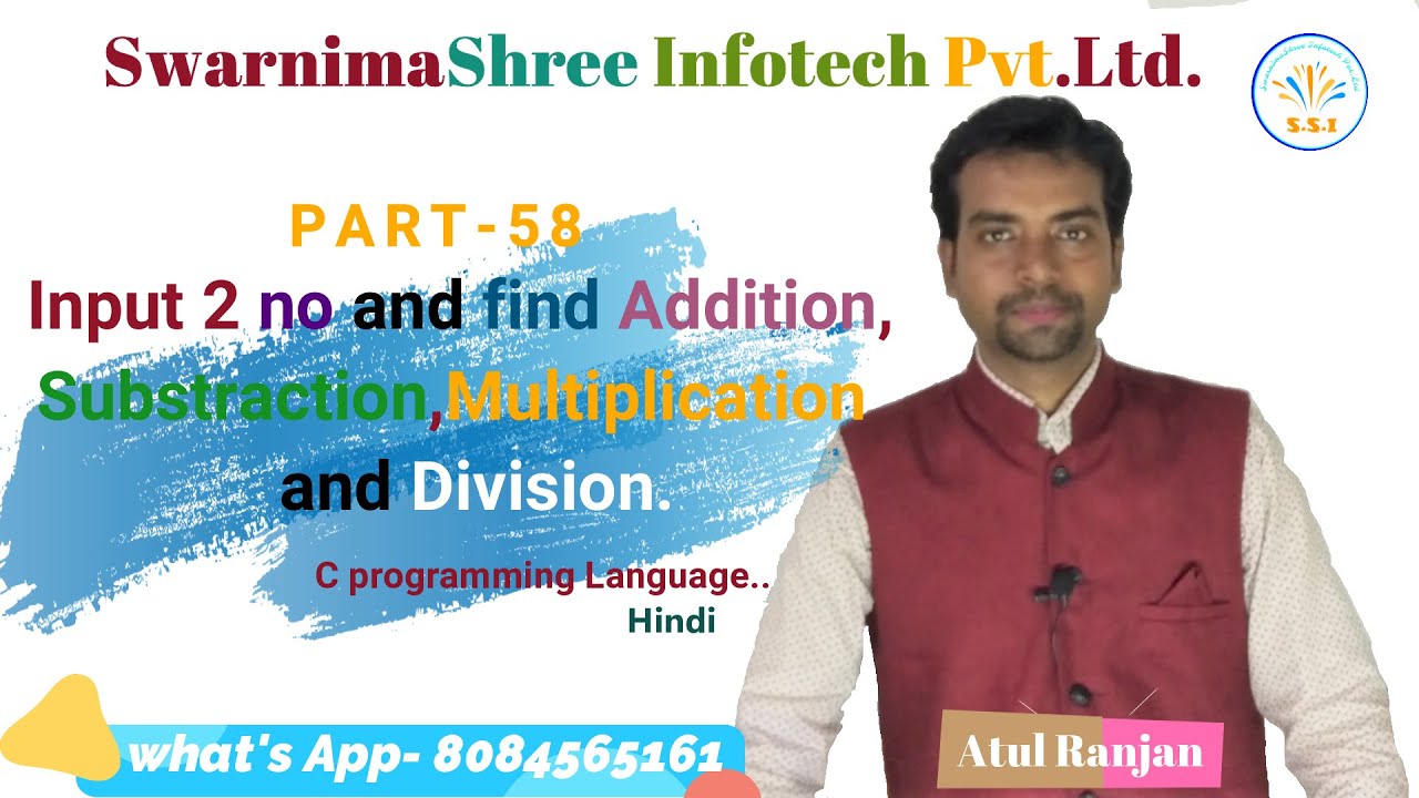 write a program to input two numbers and find addition subtraction ...