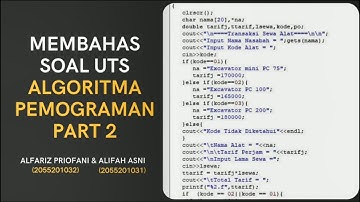 Membahas Soal UTS Algoritma Pemograman Part 2