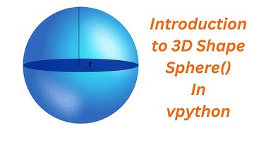 How to draw a sphere ? :vpython 1