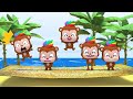 Learn Color with 5 Little Monkeys Jumping On The Bed Song 5마리 귀여운 아기원숭이💕 점핑온더베드 영어동요 Nursery rhymes