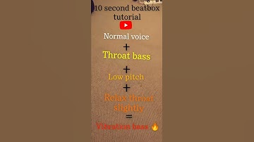 10 Second Vibration Bass Beatbox Tutorial by TrendyBeats