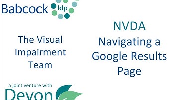 NVDA: How To Navigate a Google Results Page