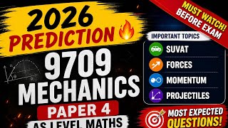 9709 Mechanics 2026 Prediction | Paper 4 Expected Questions (CAIE A Level Maths)