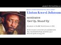 Capture de la vidéo Linton Kwesi Johnson On 'Get Up, Stand Up'