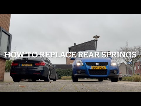 How to change rear springs on Suzuki Swift 3 (sport) (Tutorial) [including seating rubbers]