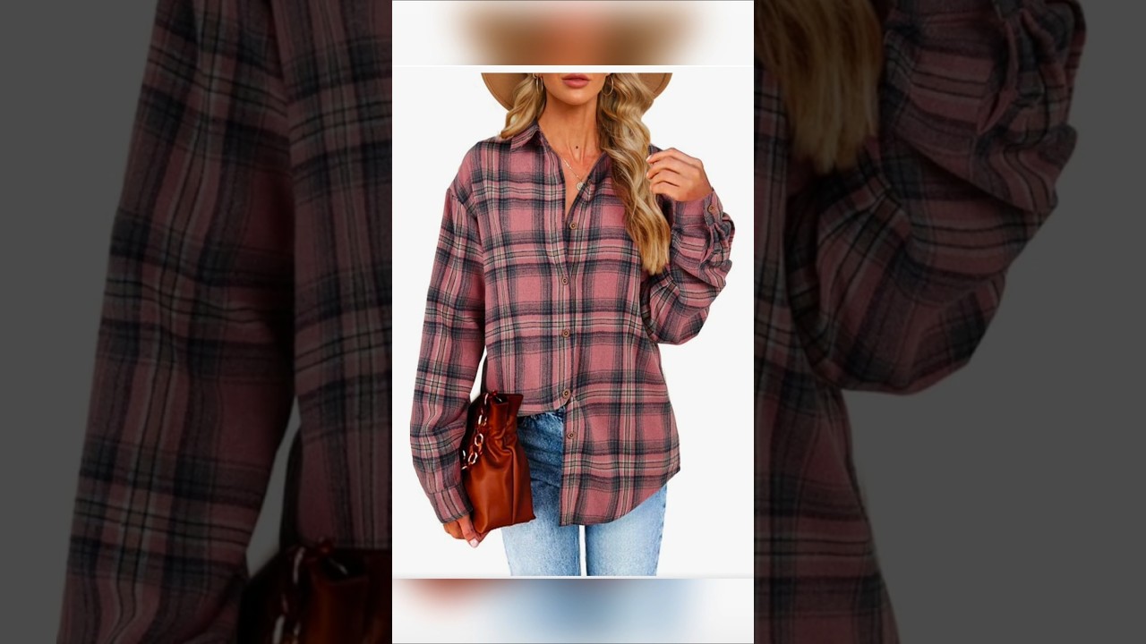 Womens Long Sleeve Plaid Shirts 