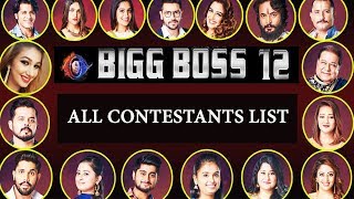 Big Boss 12 All Contestants List