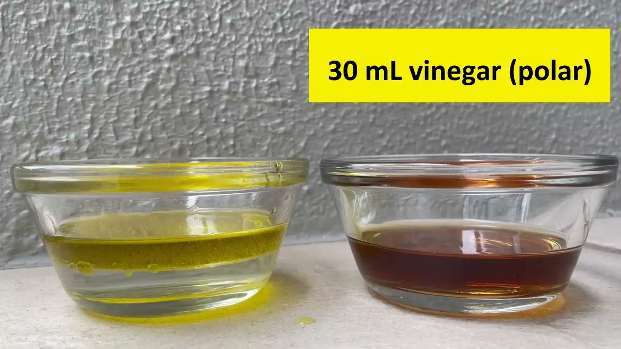 Mixing Liquids: Observing polar and non-polar molecules