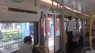 輕鐵751綫1046-1017@171港鐵化廣播在澤豐站1號月台開關門