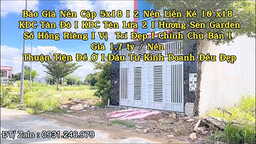 Báo Giá Nền Cặp Đường 11 E I 2 Nền Liền Kề 5x18 I Giá 1,7 Tỷ I KDC Tân Đô I KDC Tên Lửa 2 I Giá Tốt