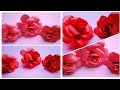 How to make Red Rose|Beautiful Paper flower making|Rose Creation