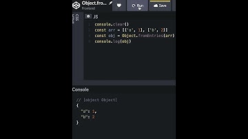 #27 Object.fromEntries() | JavaScript | Frontend | Take it easy #shorts