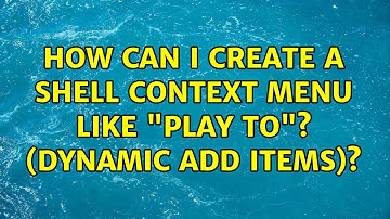 How can I create a shell context menu like "Play to"? (Dynamic add items)?
