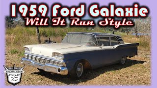 WILL IT RUN? 1959 Ford Galaxie Fairlane 500  352 V8  FIRST START in YEARS?  Horse Trading Deal?!
