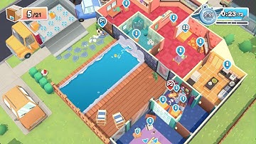 Moving Out Poolside Pad Platinum Time 2 Player Co-op