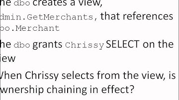 Broken Ownership Chains in SQL Server 2008/R2