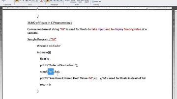 %f FLOAT INPUT OUTPUT IN C  PROGRAM DEMO