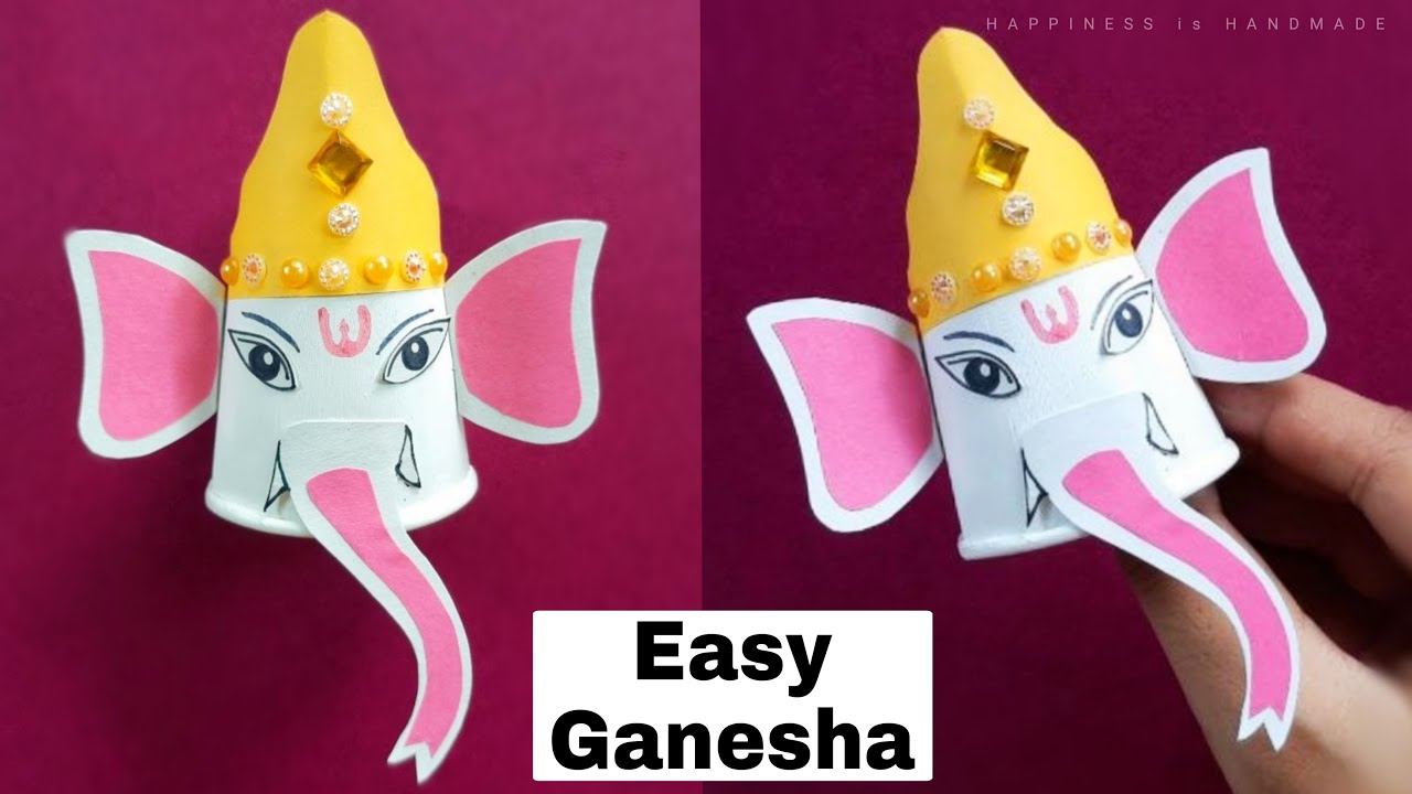 Paper Cup Ganesh | Easy Ganesh Chaturthi Craft | Ganesh Chaturthi ...