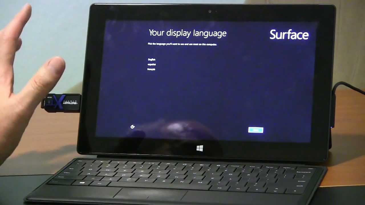 enter boot menu surface pro 4