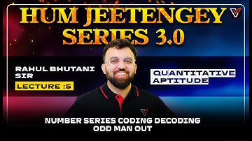 Number Series Coding Decoding,Odd Man Out  | Hum Jeetengey 3.0 |CA Foundation Quantitative Aptitude
