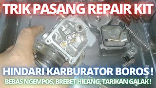 HOW TO SERVICE A MOTORCYCLE CARBONATE // Install a repair kit, Parkit, Nozzle, Main jet, pilot je...