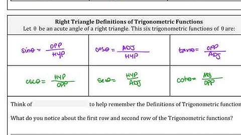 Ch 9 1 Day 1 Right Triangle Trigonometry