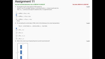 NPTEL Deep Learning - Part 1 Week 11 Assignment Solution
