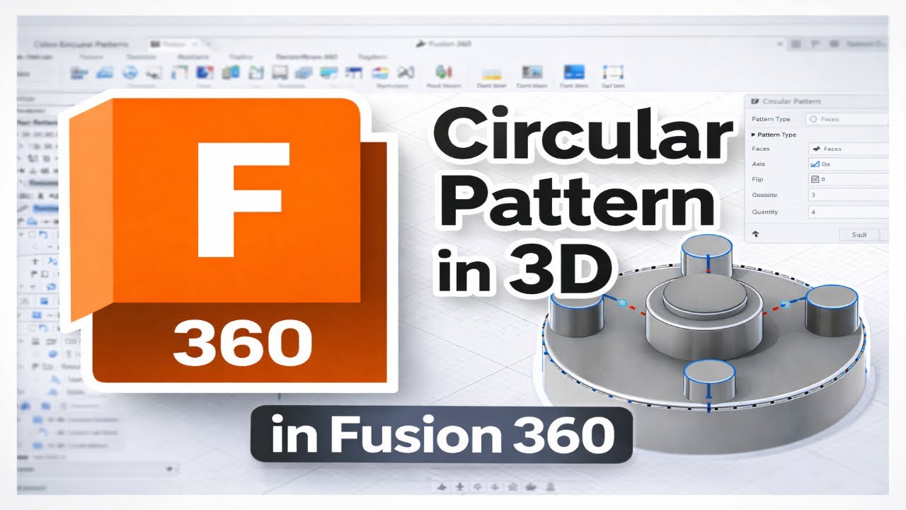 Как создать круговой узор в 3D в Fusion 360 (2026)