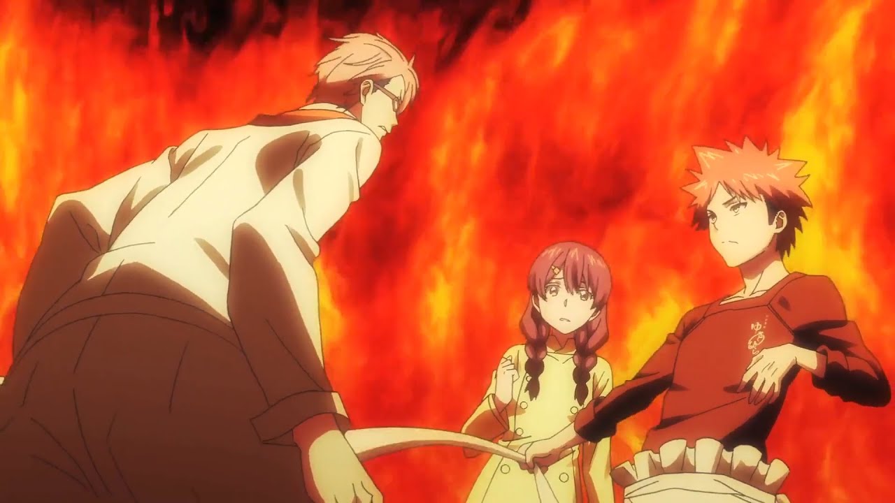 Food Wars! The Second Plate || 水戸は小西貫一クラブ会長に挑む。 創真はめぐみの敗退を取り消すため、四宮に食戟の勝負を挑む。|| 食戟のソーマ #40