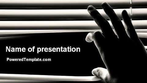 Window Blinds PowerPoint Template by PoweredTemplate.com