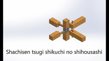 Tsugite, Shachisen tsugi shikuchi no shihousashi. Japanese woodworking animation