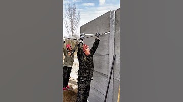 Cement board fence installation process #smartwork #goodtools