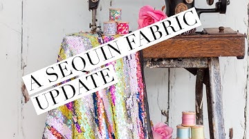 A sequin fabric update. What I’m making and how I’m prepping the fabric.