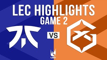FNC vs GX Game 2 Highlights | LEC 2025 Spring Week 1 Day 1 | Fnatic vs GIANTX G2