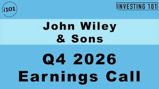 Wiley Q4 2026 Earnings Call | Margins and FCF Surge 55% Powered By Strategic AI Tech Partnerships News