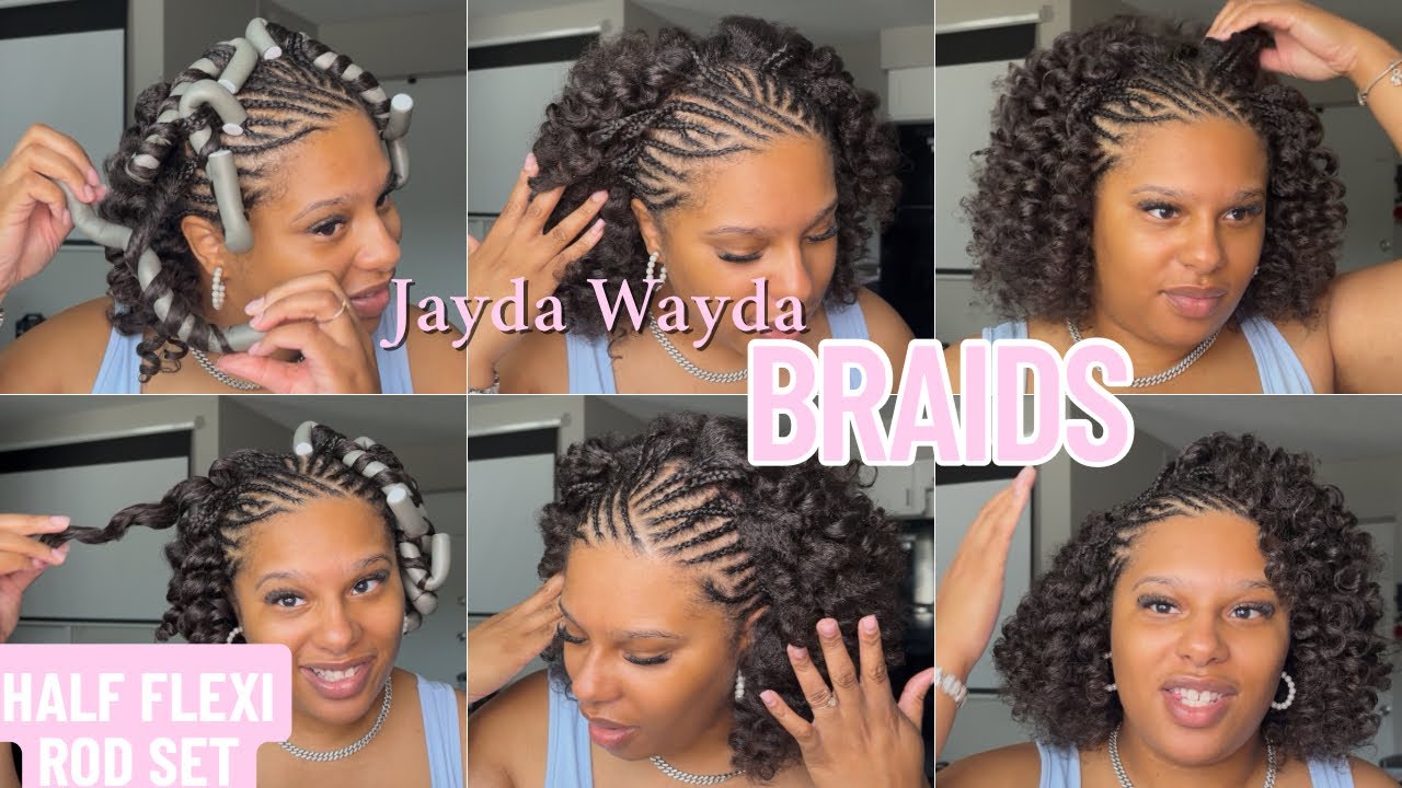 Jayda Wayda Braids Using ONLY My Natural Hair 😍 | Fulani Style + Flexi Rod Set Hack!