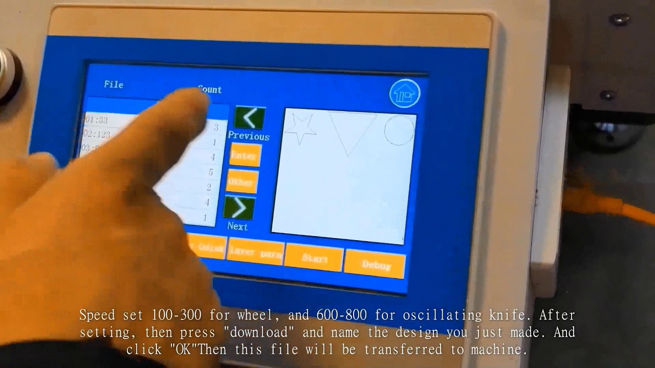 How to operate cnc oscillating knife cutting machine with creasing wheel #cardboardplotter