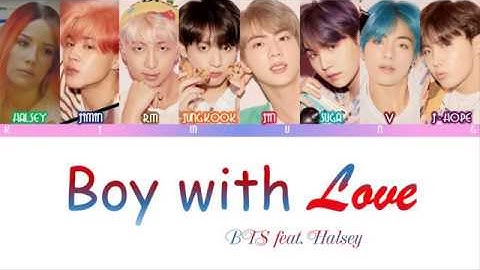 BTS (방탄소년단) (Boy With Luv) feat Halsey (Color Coded Lyrics Sub / Rom/Han/가사)[Kim Jung Sub]