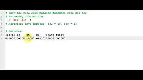 10 - Examples on Instructions Formats