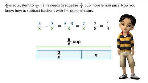Envision Math Grade 4 Topic 9 Lesson 5 | Subtract Fractions with Like Denominators 1