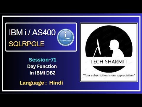 Day function in db2 sql  | SQLRPGLE | ibmi training | sqlrpgle as400 | db2 | db2 view
