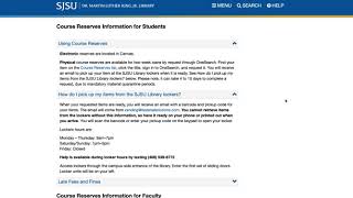 OneSearch Course Reserves