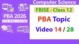 PBA 14/28 Flowchart for Arithmetic Problems | Class 12 Computer Science PBA Exam | FBISE Board