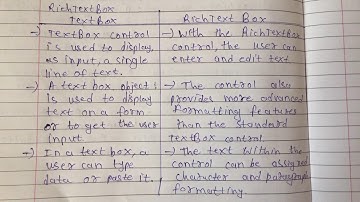 Difference Between TextBox and RichTextBox | Answers