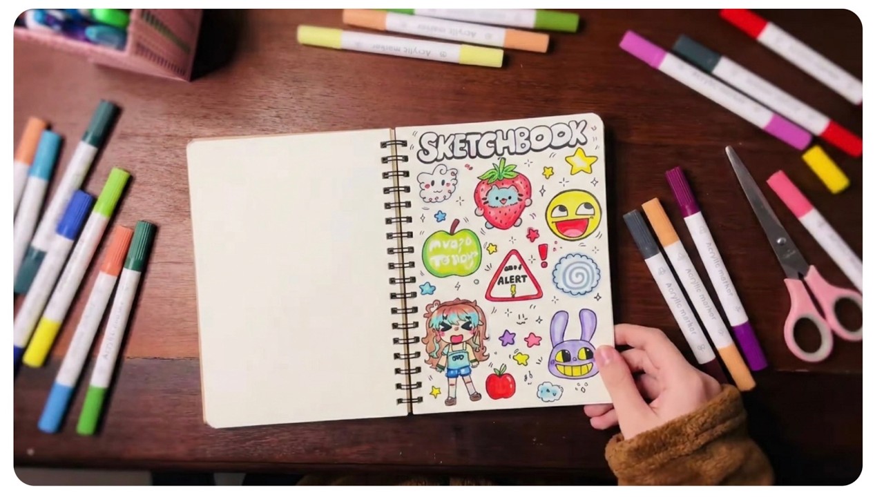 DIY Custom Sketchbook 📖✨ | Relaxing ASMR Crafting & Decorating
